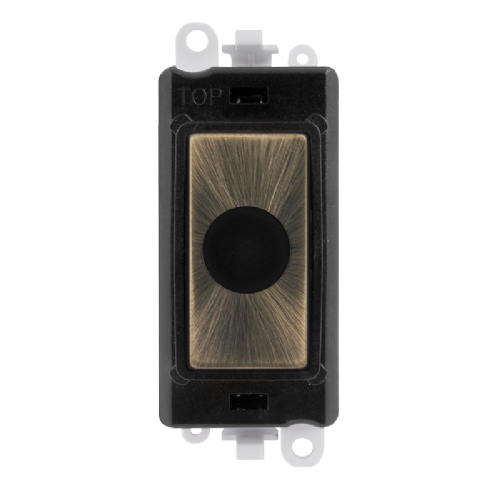 Scolmore GM2017BKAB -  20A Flex Outlet Module - Black - Antique Brass GridPro Scolmore - Sparks Warehouse