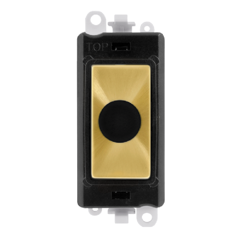 Scolmore GM2017BKSB -  20A Flex Outlet Module - Black - Satin Brass GridPro Scolmore - Sparks Warehouse