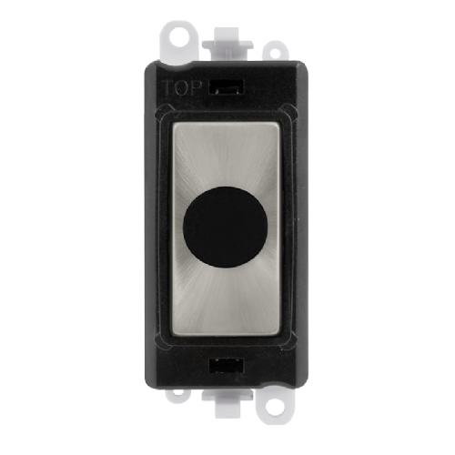 Scolmore GM2017BKSC -  20A Flex Outlet Module - Black - Satin Chrome GridPro Scolmore - Sparks Warehouse