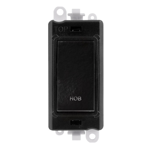 Scolmore GM2018BK-HB Gridpro Modules - Double Pole Switch - Printed Legend 20a Dp Switch Bk "hob"  Scolmore - Sparks Warehouse