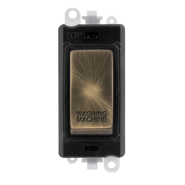 Scolmore GM2018BKAB-WM 20A DP SWITCH BK AB "WASHING MACHINE" GridPro Scolmore - Sparks Warehouse