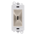 Scolmore GM2029PWBS -  20AX Intermediate Keyswitch Module - White - Brushed Stainless GridPro Scolmore - Sparks Warehouse