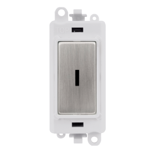 Scolmore GM2029PWSS -  20AX Intermediate Keyswitch Module - White - Stainless Steel GridPro Scolmore - Sparks Warehouse