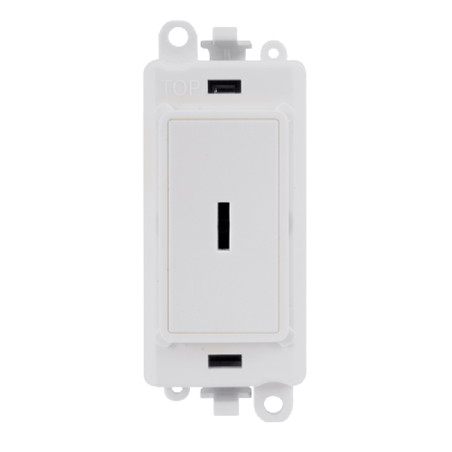 Scolmore GM2046PW -  20AX Double Pole Keyswitch Module - White GridPro Scolmore - Sparks Warehouse