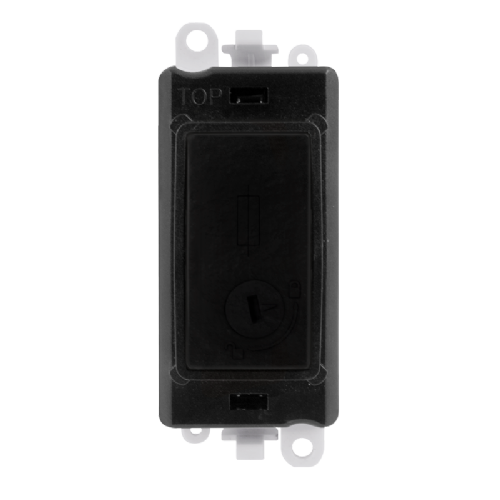 Scolmore GM2047-LBK -  13A Fused (Lockable) Module - Black GridPro Scolmore - Sparks Warehouse