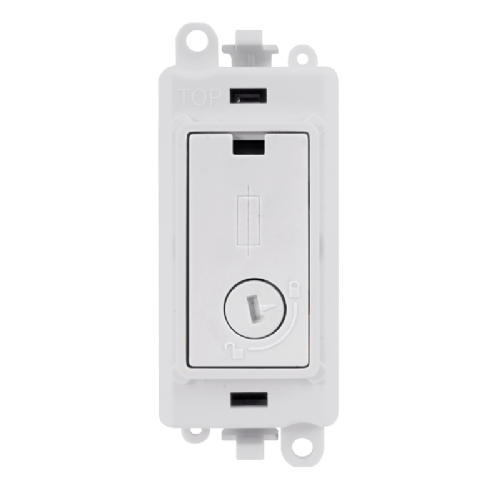 Scolmore GM2047-LPW -  13A Fused (Lockable) Module - White GridPro Scolmore - Sparks Warehouse