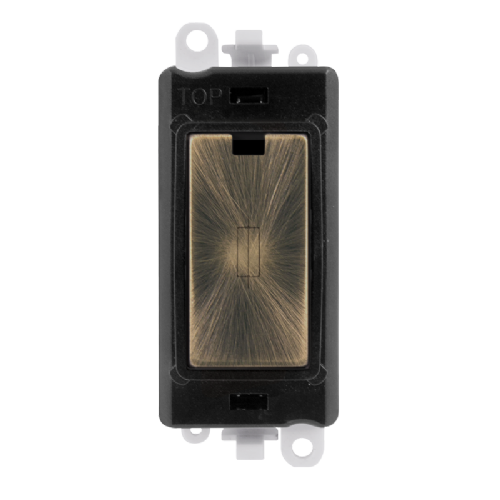 Scolmore GM2047BKAB -  13A Fused Module - Black - Antique Brass GridPro Scolmore - Sparks Warehouse