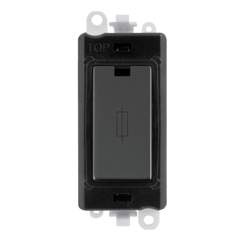 Scolmore GM2047BKBN -  13A Fused Module - Black - Black Nickel GridPro Scolmore - Sparks Warehouse