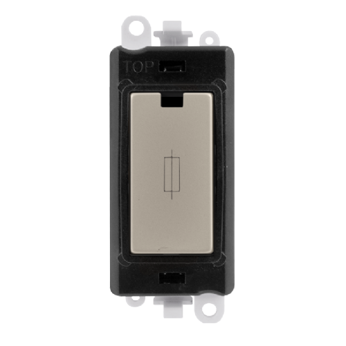 Scolmore GM2047BKPN -  13A Fused Module - Black - Pearl Nickel GridPro Scolmore - Sparks Warehouse