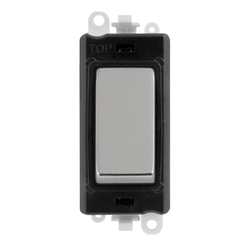 Scolmore GM2075BKCH -  20AX 3 Position Retractive Switch Module - Black - Polished Chrome GridPro Scolmore - Sparks Warehouse
