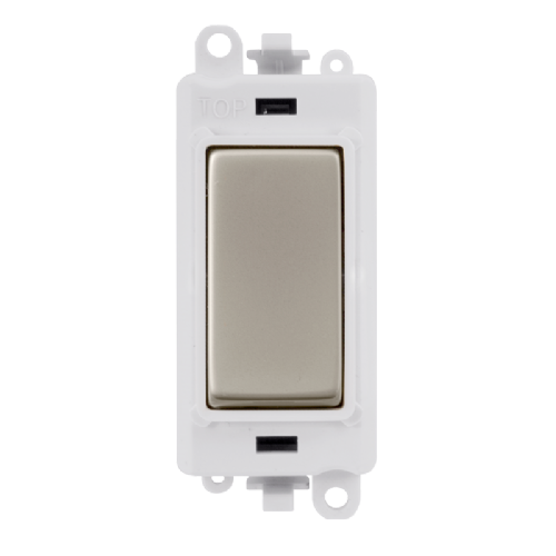 Scolmore GM2075PWPN -  20AX 3 Position Retractive Switch Module - White - Pearl Nickel GridPro Scolmore - Sparks Warehouse