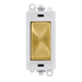Scolmore GM2075PWSB -  20AX 3 Position Retractive Switch Module - White - Satin Brass GridPro Scolmore - Sparks Warehouse