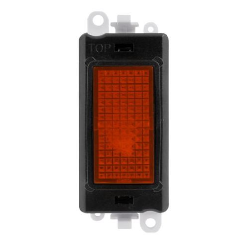Scolmore GM2081BK -  240V~ Amber Indicator Module - Black GridPro Scolmore - Sparks Warehouse
