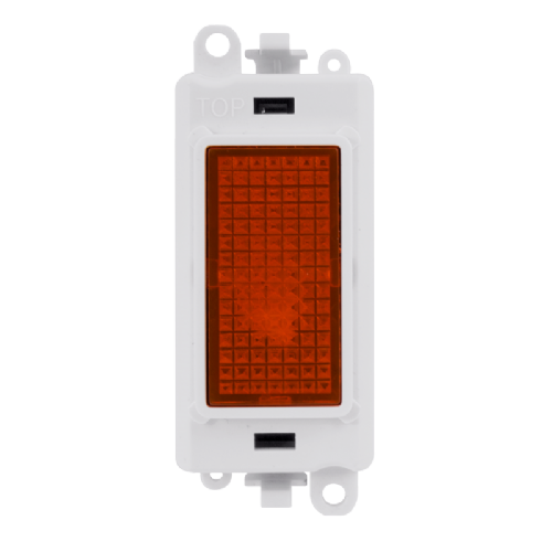 Scolmore GM2081PW -  240V~ Amber Indicator Module - White GridPro Scolmore - Sparks Warehouse