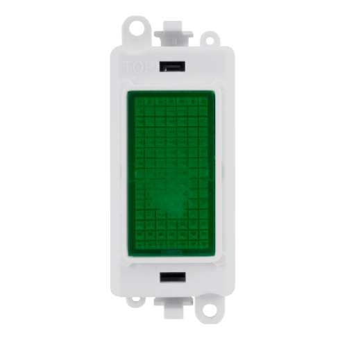 Scolmore GM2082PW -  240V~ Green Indicator Module - White GridPro Scolmore - Sparks Warehouse