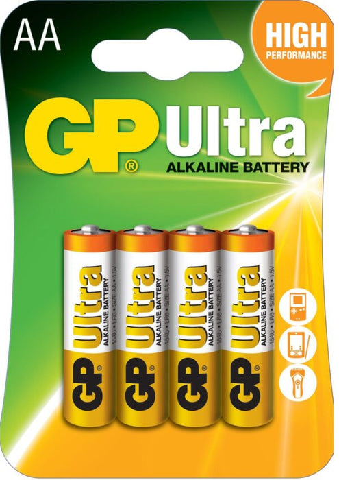 GP BATTERIES - GP AA Battery Ultra Alkaline Card of 4
