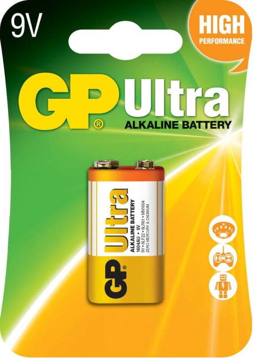 GP BATTERIES - GP 9V Ultra Alkaline Battery Card of 1