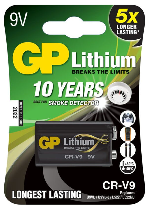 GP BATTERIES - GP 9V Lithium Battery card of 1