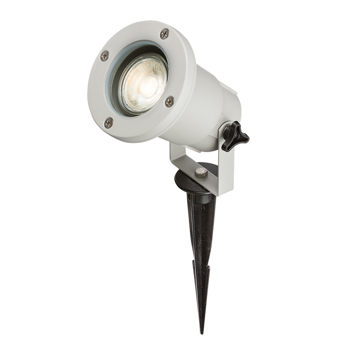 Knightsbridge GUSPGR 230V IP65 GU10 Ground Spike - Grey ML Knightsbridge - Sparks Warehouse