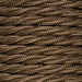 1.5mm Core Decorative Braided Fabric Flex  - 1 Metre Length  - HAVANA GOLD TWIST