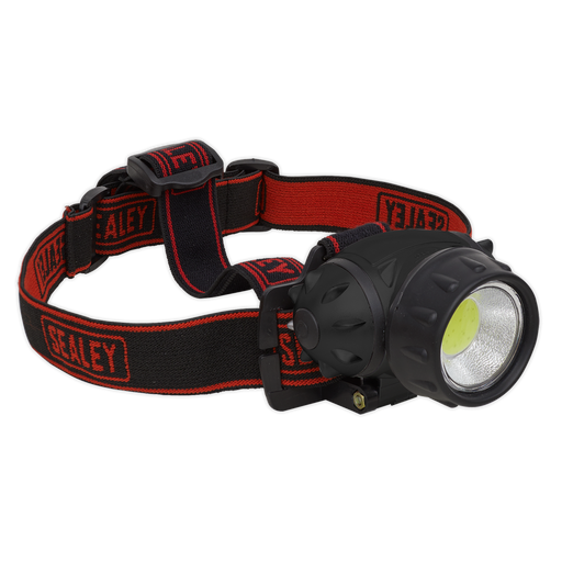 Sealey - HT101 Head Torch 3W COB LED Lighting & Power Sealey - Sparks Warehouse