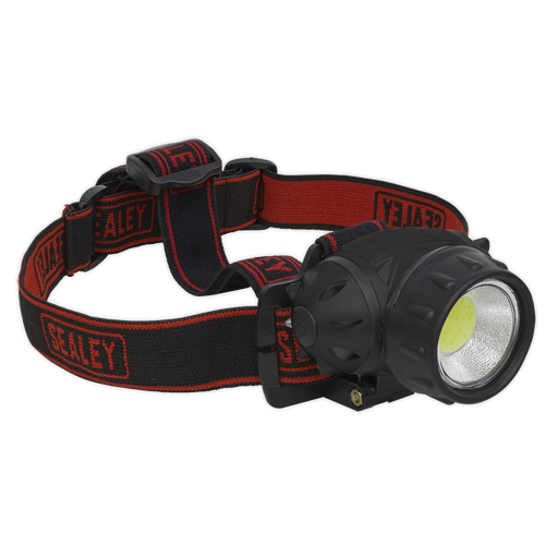 Sealey - HT101 Head Torch 3W COB LED Lighting & Power Sealey - Sparks Warehouse