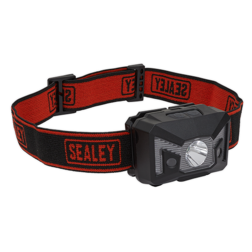 Sealey - HT102R Rechargeable Head Torch 3W CREE XPE LED Auto Sensor Lighting & Power Sealey - Sparks Warehouse