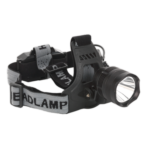 Sealey - HT105LED Head Torch 3W CREE LED Rechargeable Lighting & Power Sealey - Sparks Warehouse