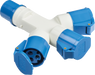 Knightsbridge IN0010 240V IP44 16A 2P+E 3 WAY SPLITTER Socket Knightsbridge - Sparks Warehouse