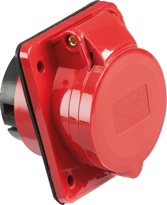 Knightsbridge IN0017 415V IP44 16A ANGLED PANEL Mount Socket 3P+N+E KB Knightsbridge - Sparks Warehouse