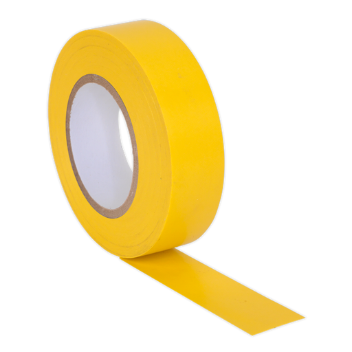 Sealey - ITYEL10 PVC Insulating Tape 19mm x 20m Yellow Pack of 10 Consumables Sealey - Sparks Warehouse