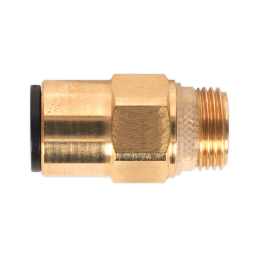 Sealey - JGBC1238 Brass SuperThread Straight Adaptor 12mm x 3/8"BSP Pack of 2 (John Guest Speedfit® - RM011213) Consumables Sealey - Sparks Warehouse