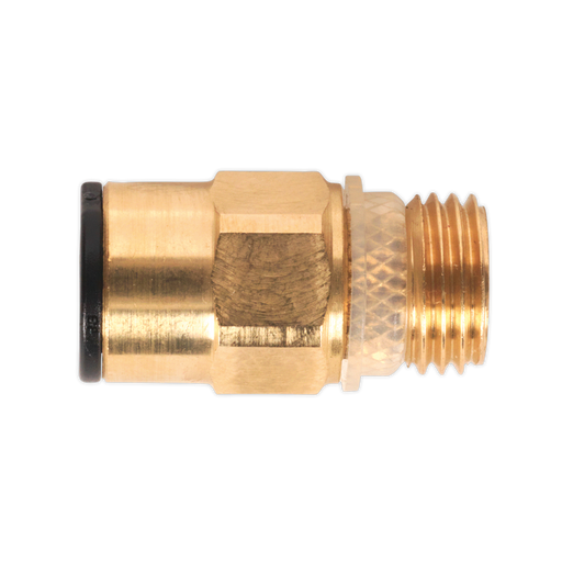 Sealey - JGBC814 Brass SuperThread Straight Adaptor 8mm x 1/4"BSP Pack of 2 (John Guest Speedfit® - RM10812) Consumables Sealey - Sparks Warehouse