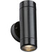 Knightsbridge EA2BK EAMON - 230V IP54 GU10 Polycarbonate Up/Down Wall light - Black Outdoor Lighting Knightsbridge - Sparks Warehouse