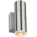Knightsbridge OWALL2BCP 230V IP54 GU10 Up and Down Wall Light with Photocell Sensor - Brushed Chrome KB Knightsbridge - Sparks Warehouse