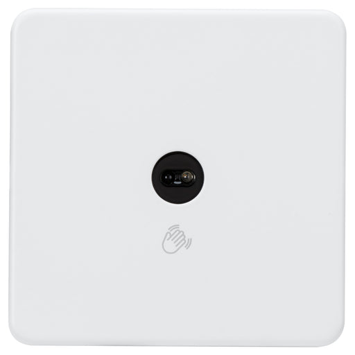 Knightsbridge SFTS1MW Screwless 1-way Touchless Switch - Matt White Knightsbridge Screwless Flat Plate Matt White Knightsbridge - Sparks Warehouse