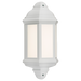 Knightsbridge LANT3W 230V IP54 8W LED Half Wall Lantern - White Outdoor Wall Light Knightsbridge - Sparks Warehouse