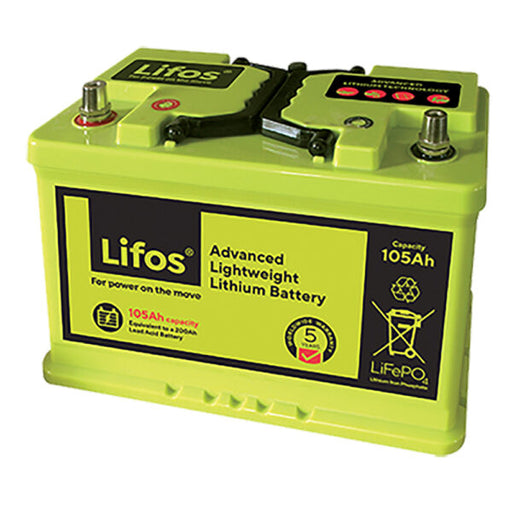 LIFOS - LIFOS 105AH LITHIUM BATTERY LI-FE PO4 12V 105AH