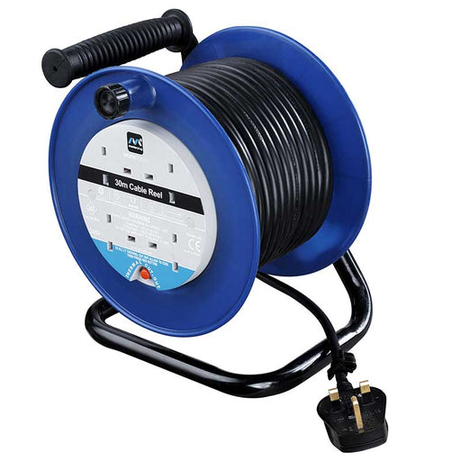 BG LDCC3013/4BL 13A 30M 4 Gang Extension Cable Reel in Blue - BG - sparks-warehouse