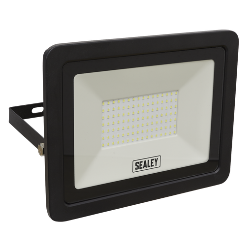 Sealey - LED115 Extra Slim Floodlight with Wall Bracket 100W SMD LED Lighting & Power Sealey - Sparks Warehouse