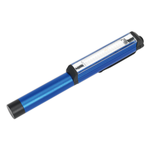 Sealey - LED125UV Pen Light Ultraviolet 3W COB LED 3 x AAA Cell Lighting & Power Sealey - Sparks Warehouse