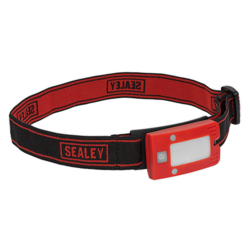 Sealey - LED360HTR Rechargeable Head Torch 2W COB LED Auto Sensor Red Lighting & Power Sealey - Sparks Warehouse