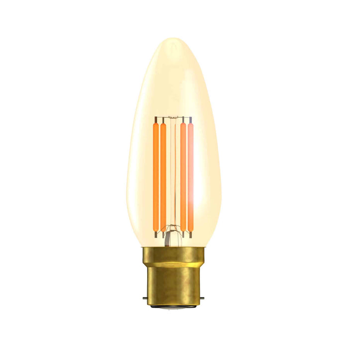 Bell 01451 Dimmable 4W  BC Bayonet Cap B22 Candle Very Warm 2000K
  300lm Gold Light Bulb