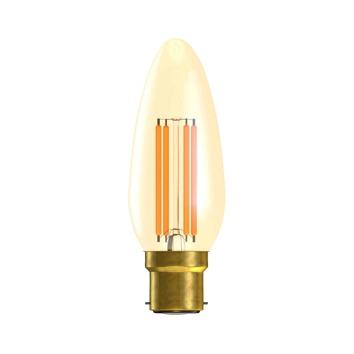 Bell 01451 Dimmable 4W  BC Bayonet Cap B22 Candle Very Warm 2000K  300lm Gold Light Bulb - DISCONTINUED