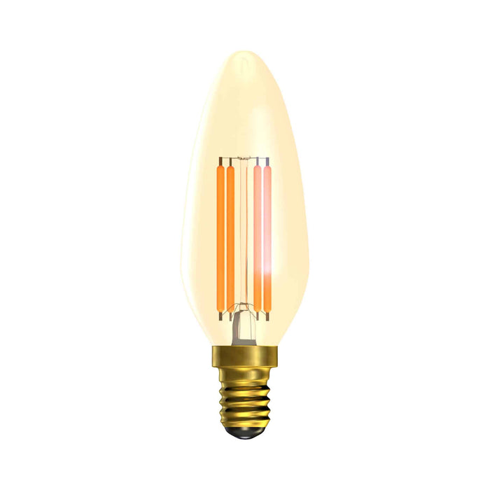 Bell 01433 Non-Dimmable 4W  SES Small Edison Screw E14 Candle Very Warm 2000K
  300lm Gold Light Bulb