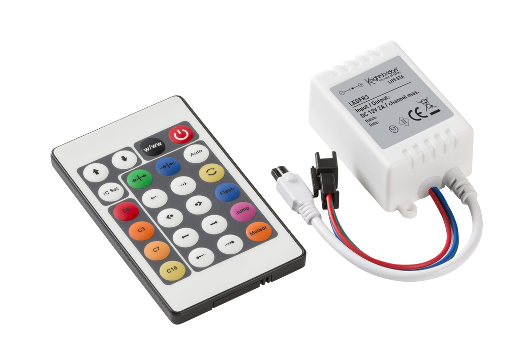 Knightsbridge LEDFR3 12V IR Controller and Remote for RGB Chaser LED Strip Lights Knightsbridge - Sparks Warehouse