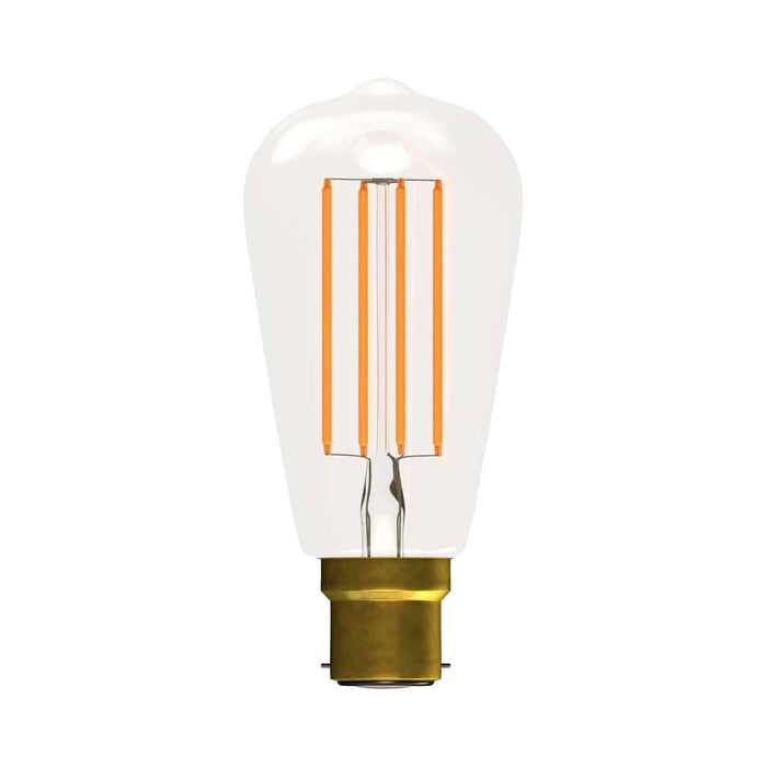 Bell 60132 Dimmable 4W  BC Bayonet Cap B22 Pear Warm 2700K 470lm Clear Light Bulb - DISCONTINUED