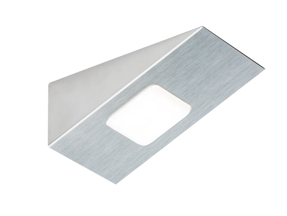Knightsbridge LEDREC 12V DC 3W LED RECTANGULAR Cabinet Light - Brushed Chrome Cabinet & Under Shelf Lighting Knightsbridge - Sparks Warehouse