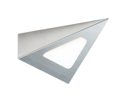 Knightsbridge LEDTRI 12V DC 3W LED TRIANGULAR Cabinet Light - Brushed Chrome Cabinet & Under Shelf Lighting Knightsbridge - Sparks Warehouse