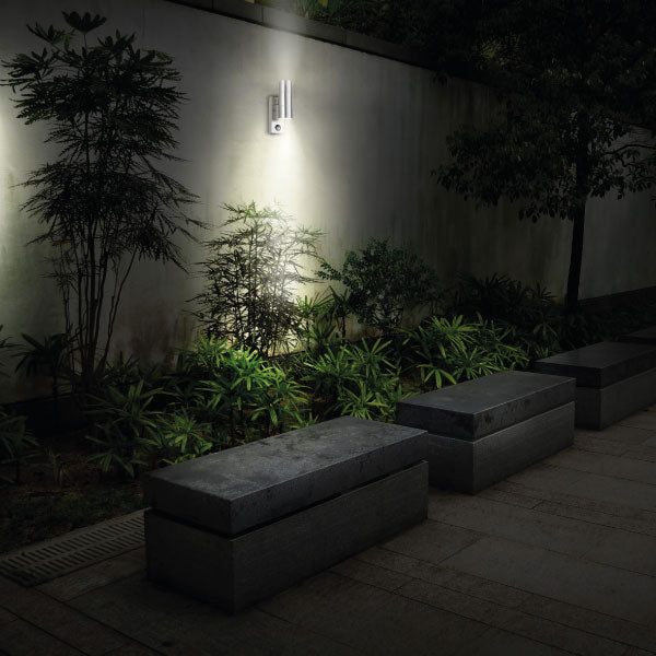 Luceco LEXDSSUDPIR IP54 Rated Stainless Steel Up & Down Outdoor Wall Light with PIR Sensor Outdoor Wall Light Luceco - Sparks Warehouse